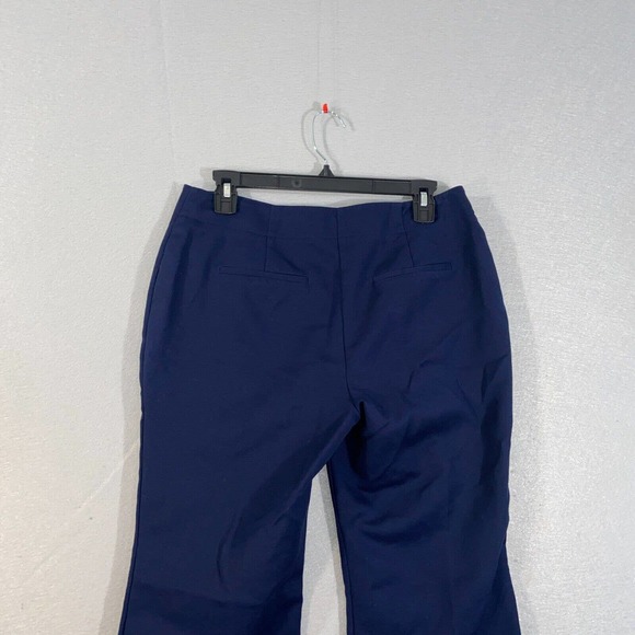 Chicos Pants Womens 0.5 Blue Dark Pockets High Waisted Flared Business Casual - Picture 9 of 14